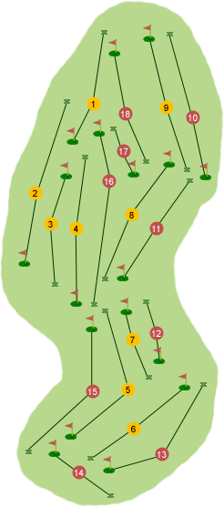 Bangor Golf Club Course Map