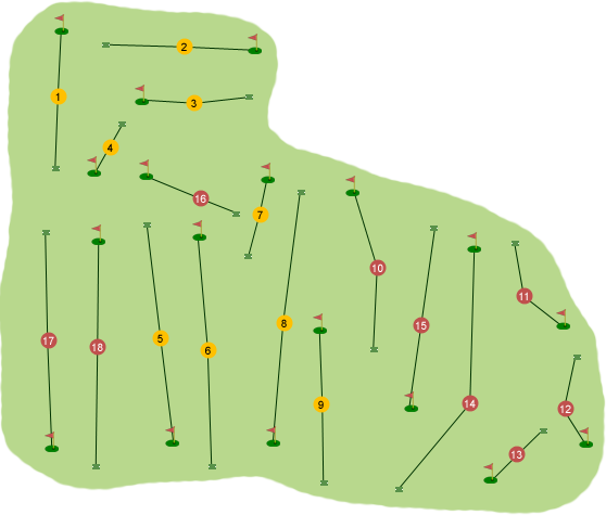 Bright Castle Golf Club Course Map