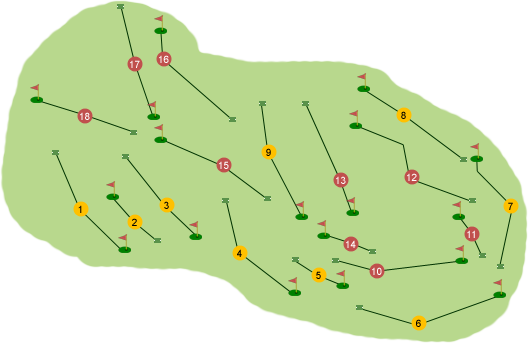 Clandeboye Golf Club Dufferin Course Map