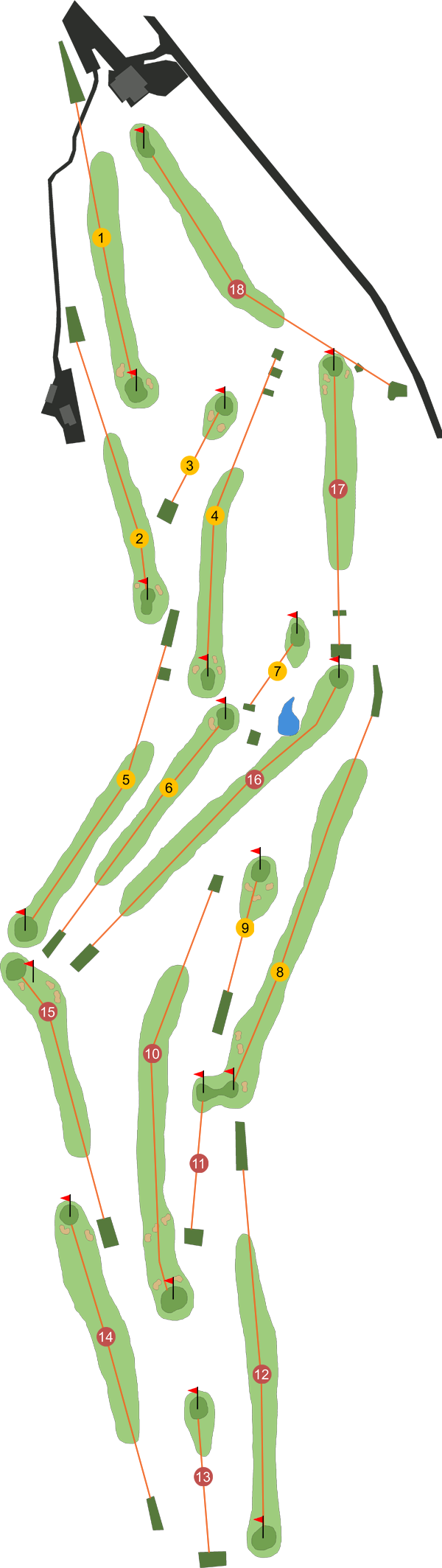 County Armagh Golf Club Course Map