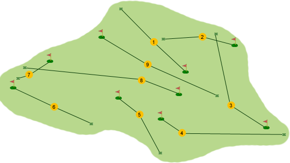 Larne Golf Club Course Map