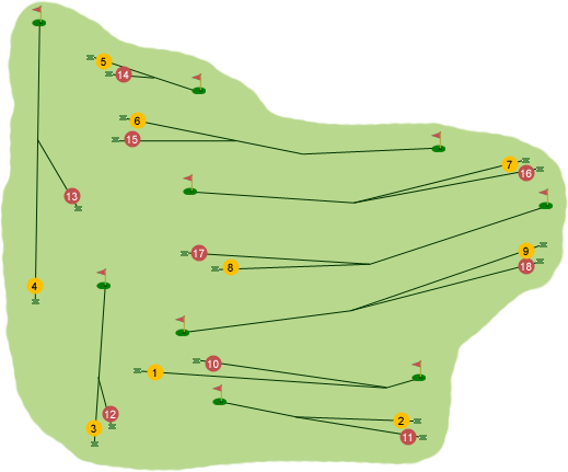 Temple Golf Club Course Map