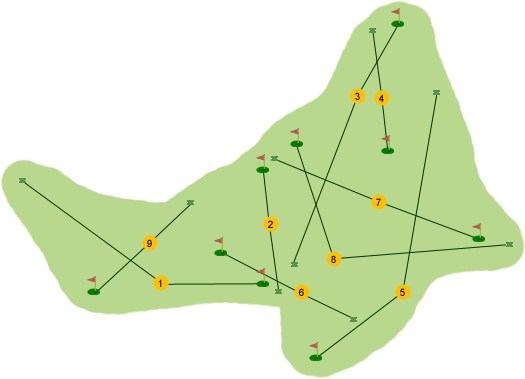 Traad Ponds Golf Club Course Map